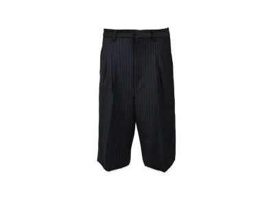 BREATH Tuck Wide Shorts "Navy Stripe"