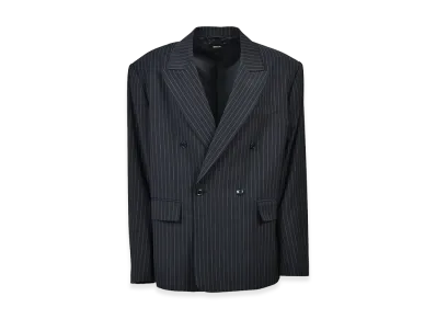 BREATH Oversize Double Jacket "Navy Stripe"