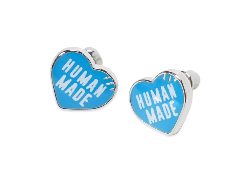 HUMAN MADE Heart Earrings "Blue" HM29GD156