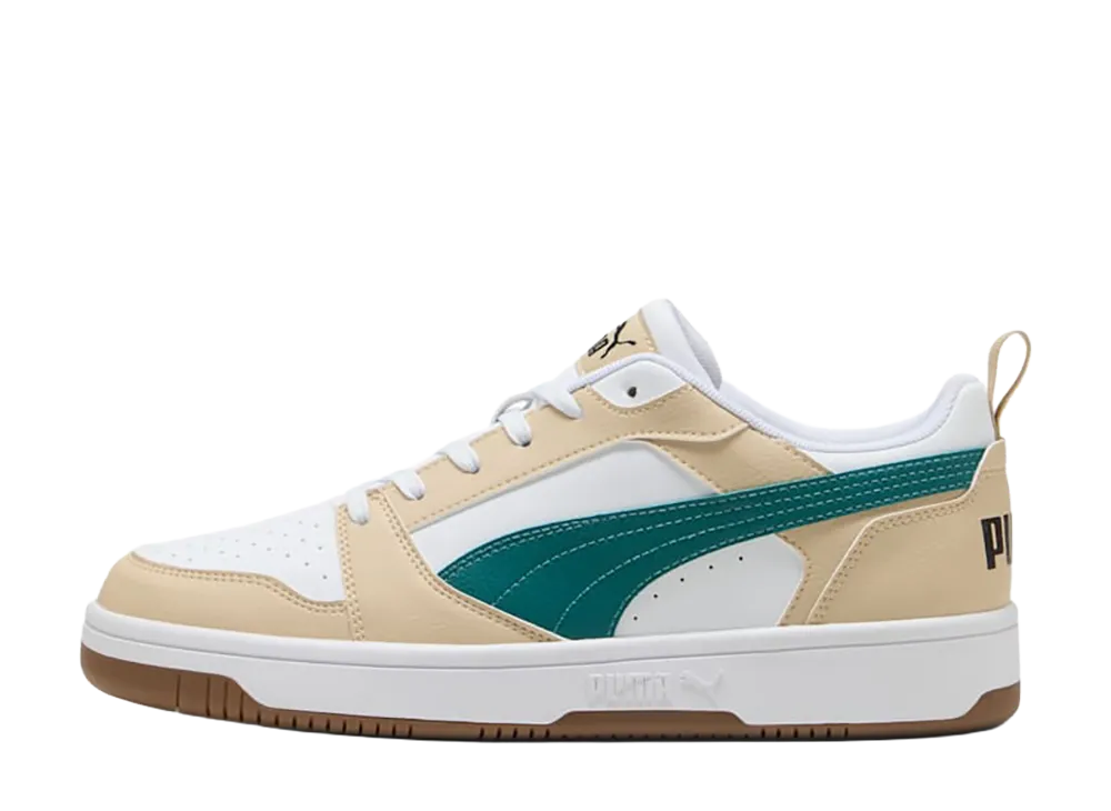 Puma Rebound V6 Low "Toasted Almond/Emerald Ice/PUMA White"