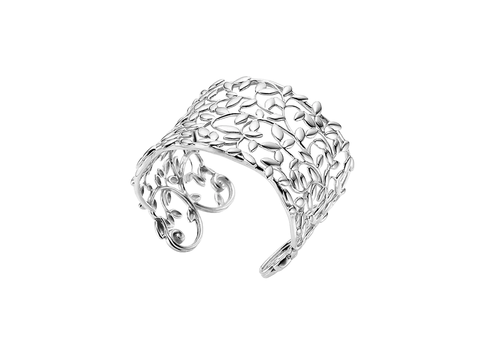 Tiffany & Co. Paloma Picasso Olive Leaf Cuff Bangle "Silver"
