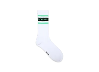 WACKO MARIA Logo Jacquard Socks "White/Green"