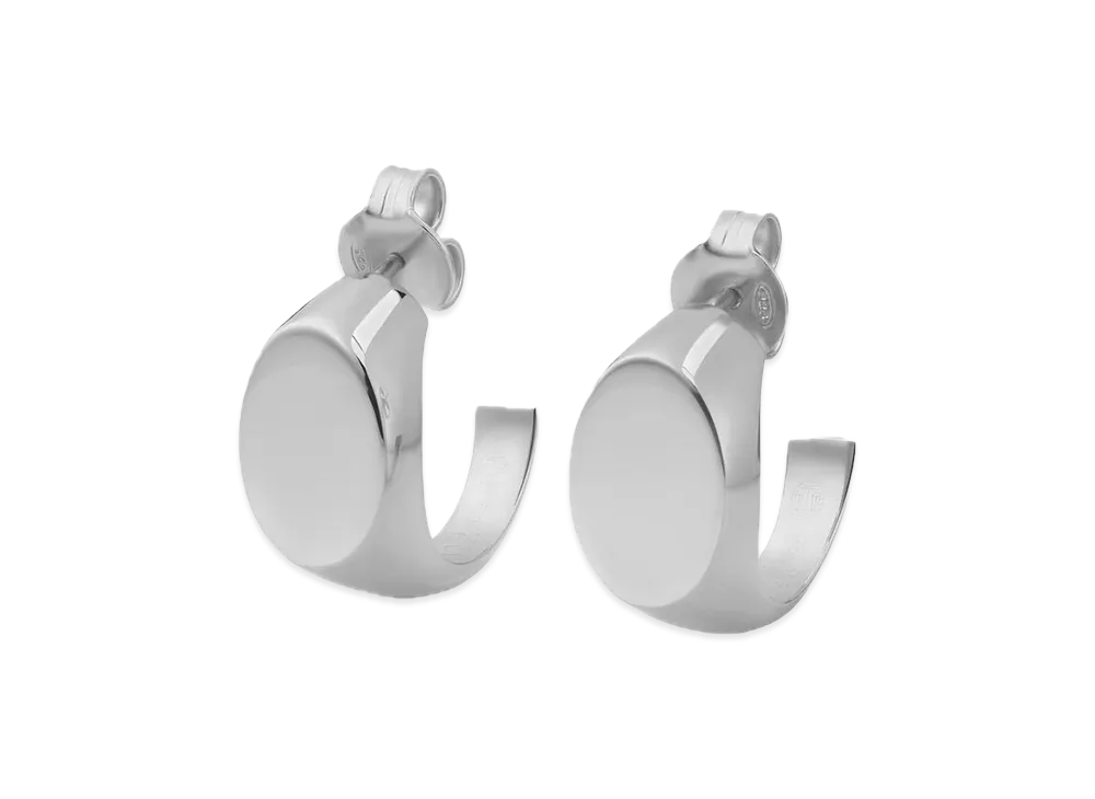 Maison Margiela Logo Signet Earrings "Silver"