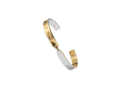 Maison Margiela Numbering Twisted Diamond Cuff Bracelet "Gold"