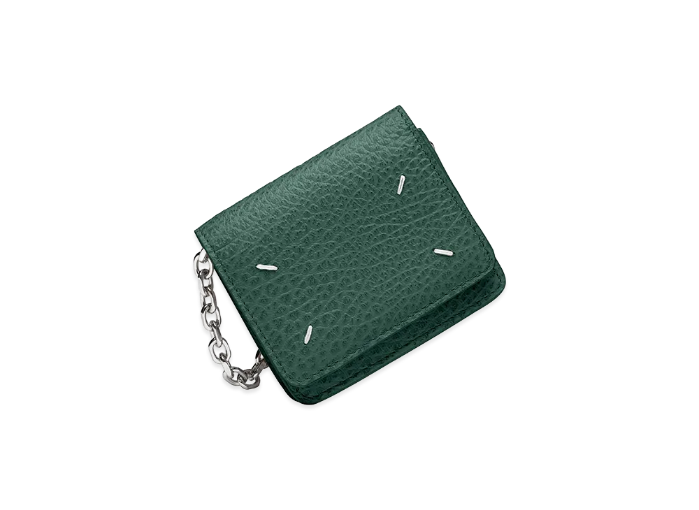 Maison Margiela 4-Stitch Chain Wallet "Green"