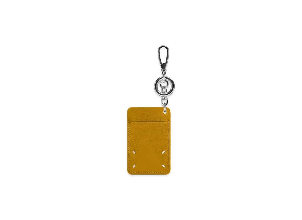 Maison Margiela 4-Stitch Card Holder Keychain "Yellow"