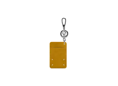 Maison Margiela 4-Stitch Card Holder Keychain "Yellow"