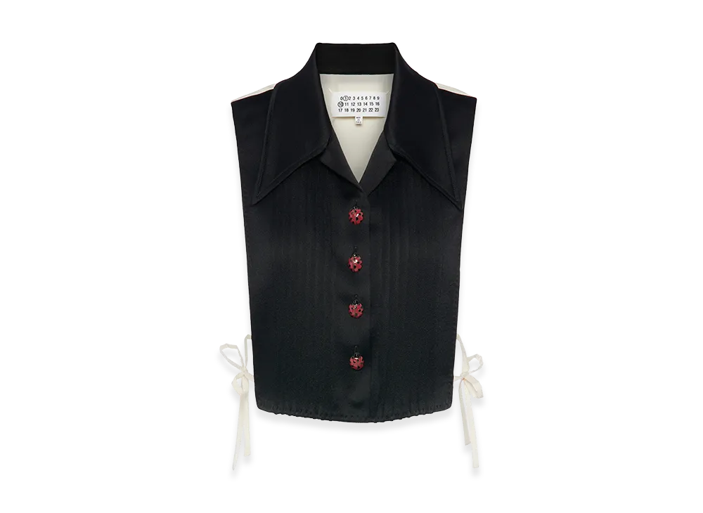 Maison Margiela Silk Blend Stole Top "Black"