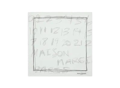 Maison Margiela Numbering Silk Scarf "Light Blue"