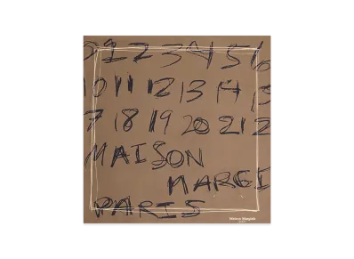 Maison Margiela Numbering Silk Scarf "Brown"