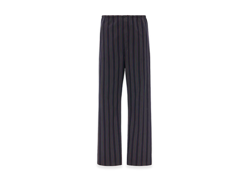 Maison Margiela Striped Cotton Pajama Trousers "Navy"
