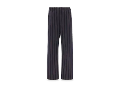 Maison Margiela Striped Cotton Pajama Trousers "Navy"
