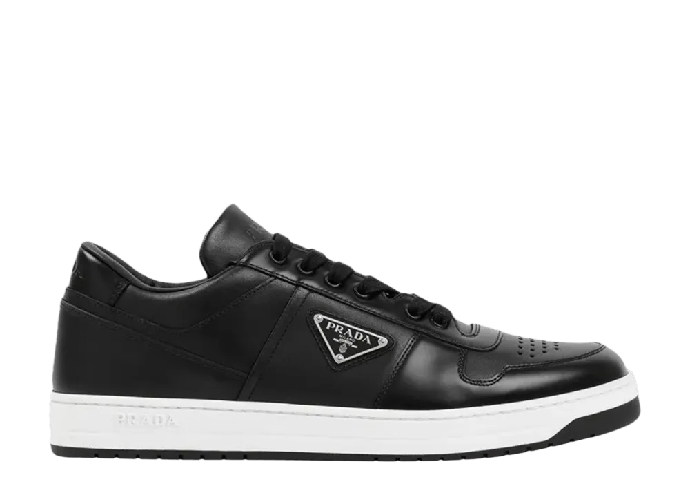 PRADA Downtown Leather Sneakers "Black"