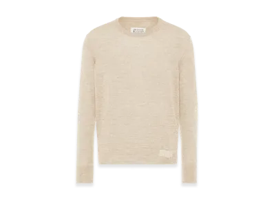 Maison Margiela Wool Blend Patch Sweater "Pink Beige"