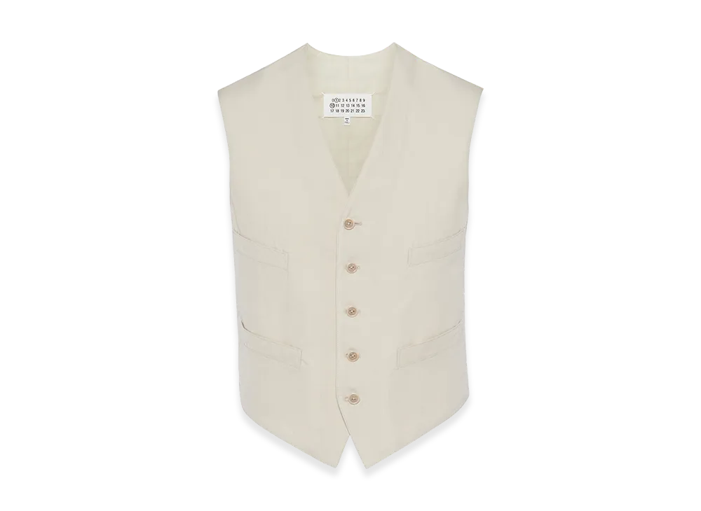 Maison Margiela Cotton Silk Gilet "Beige"