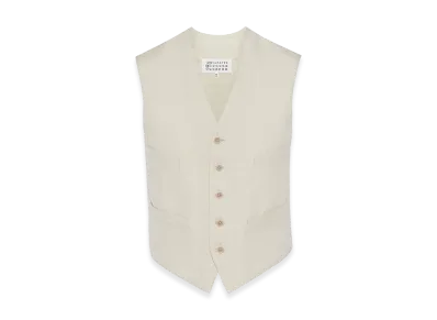 Maison Margiela Cotton Silk Gilet "Beige"