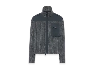 Maison Margiela Jacquard Fleece Caban "Silver"