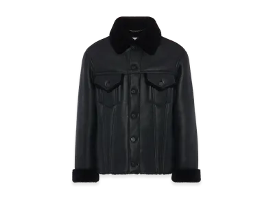 Maison Margiela Waxed Shearling Jacket "Black"