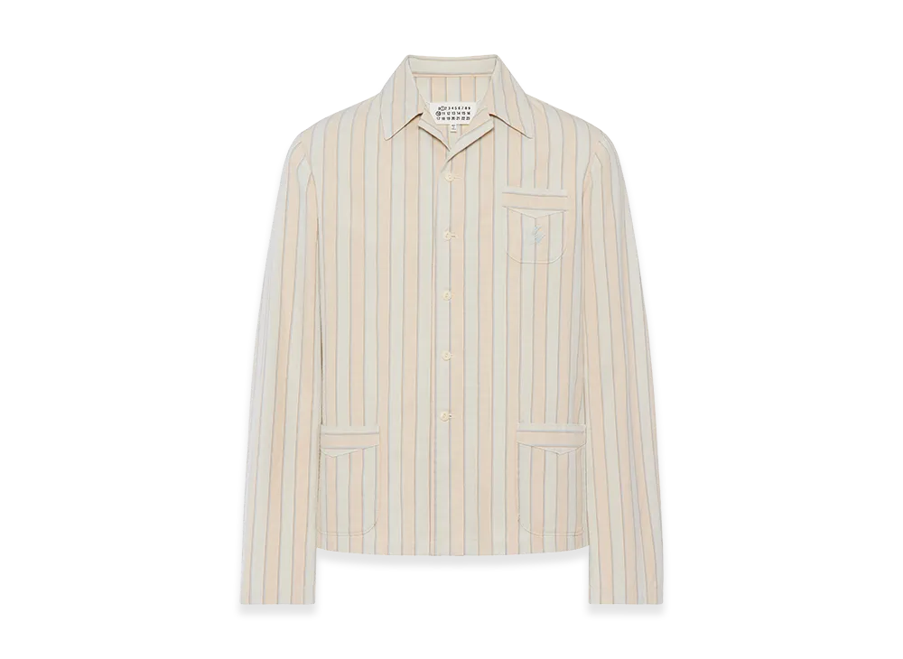 Maison Margiela Cotton Stripe Shirt "Pinstripe White/Light Blue"