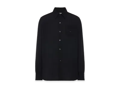 Maison Margiela Virgin Wool Long Sleeve Shirt "Black"