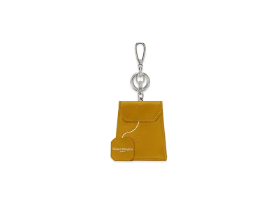 Maison Margiela 4-Stitch Leather Tea Bag Charm "Yellow"