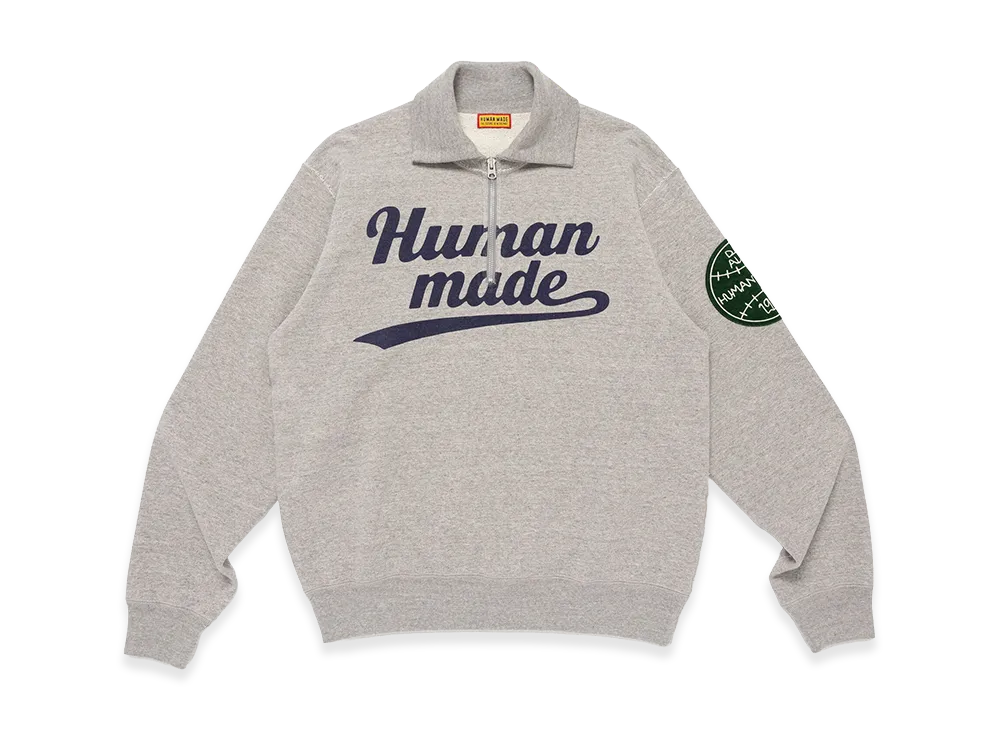 HUMAN MADE Half-Zip Sweatshirt "Gray"