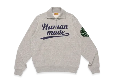 HUMAN MADE Half-Zip Sweatshirt "Gray"