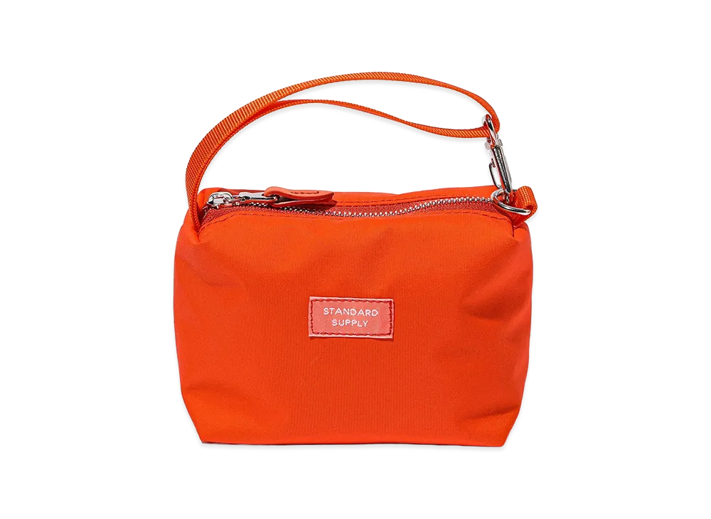 bPr BEAMS x STANDARD SUPPLY 2 Room Square Pouch M "Beams Orange"