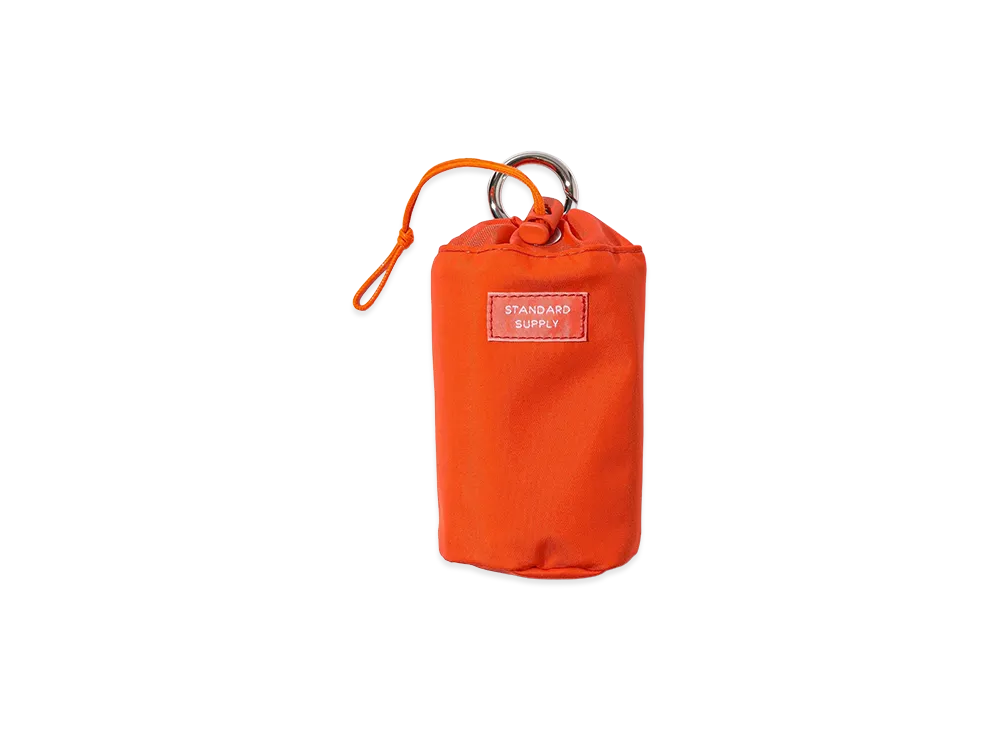 bPr BEAMS x STANDARD SUPPLY Drawstring Charm Pouch "Beams Orange"