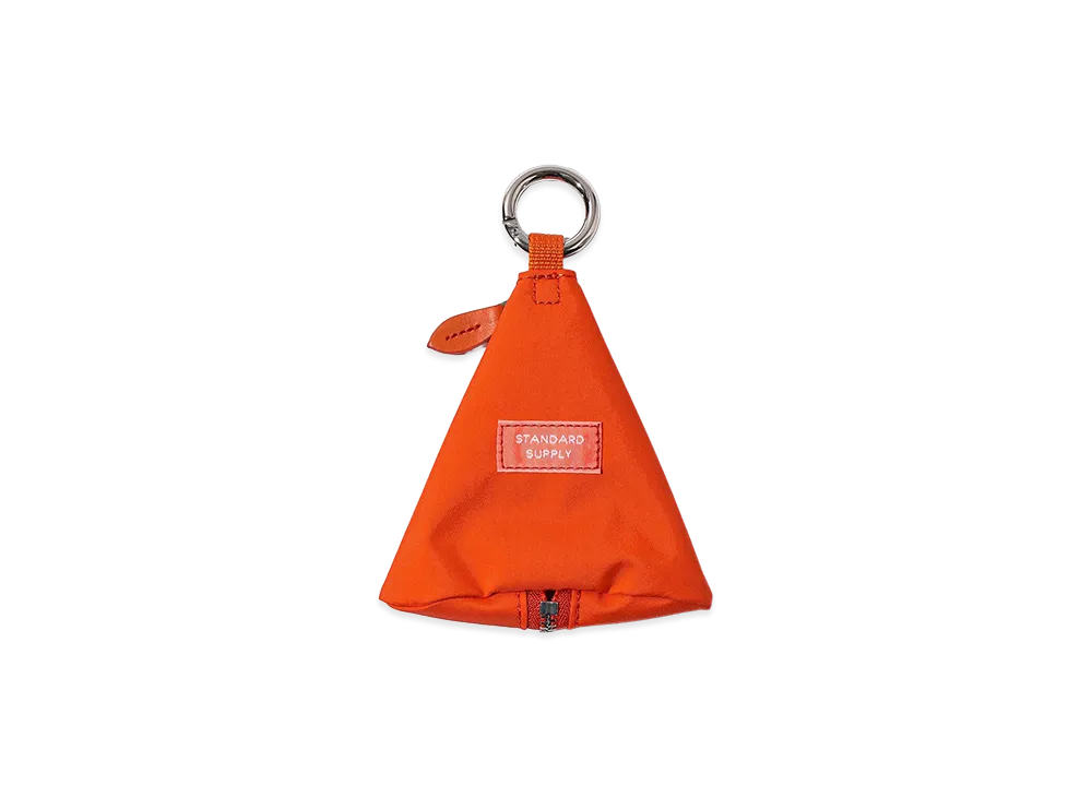 bPr BEAMS x STANDARD SUPPLY Triangle Charm Pouch "Beams Orange"