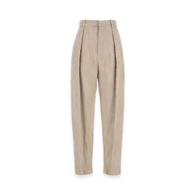 Bottega Veneta Women's Melange Viscosa Blend Pant "Beige"