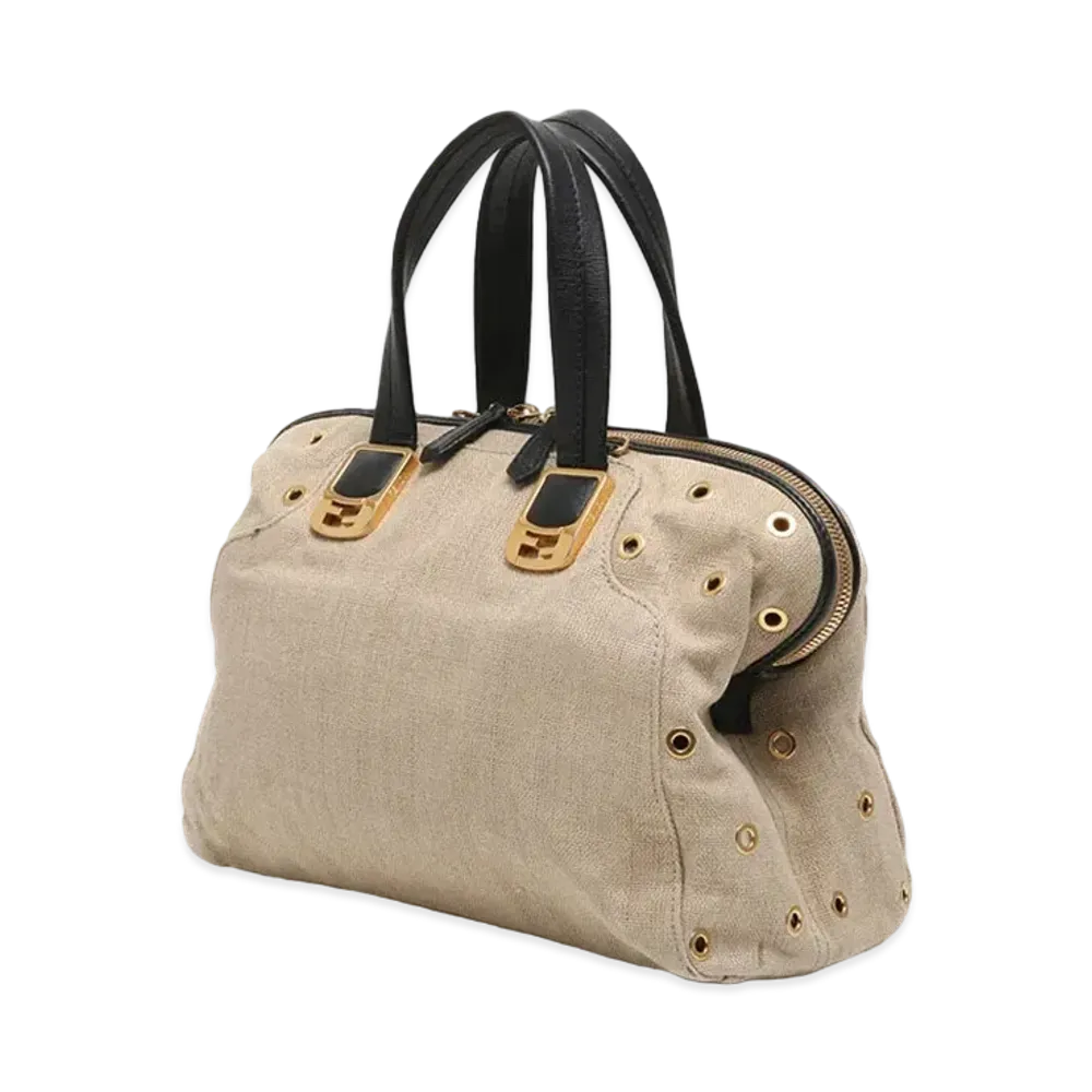 FENDI Chameleon Canvas 2WAY Bag "Beige"