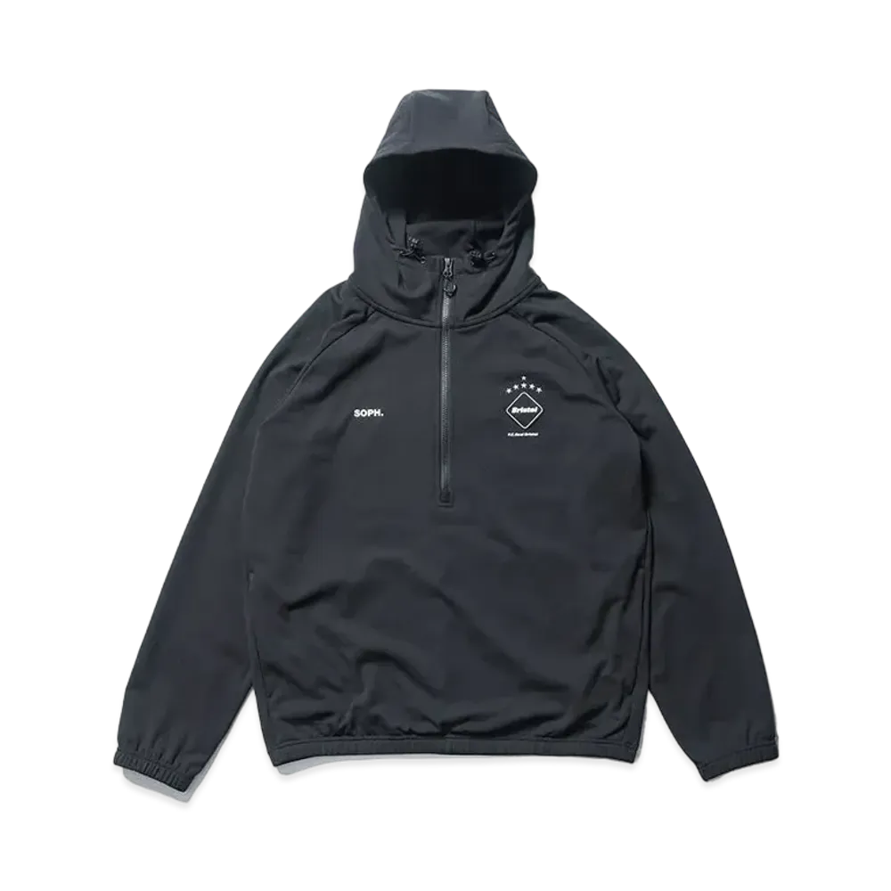 F.C.REAL BRISTOL PDK Half Zip Hooded Top "Black"