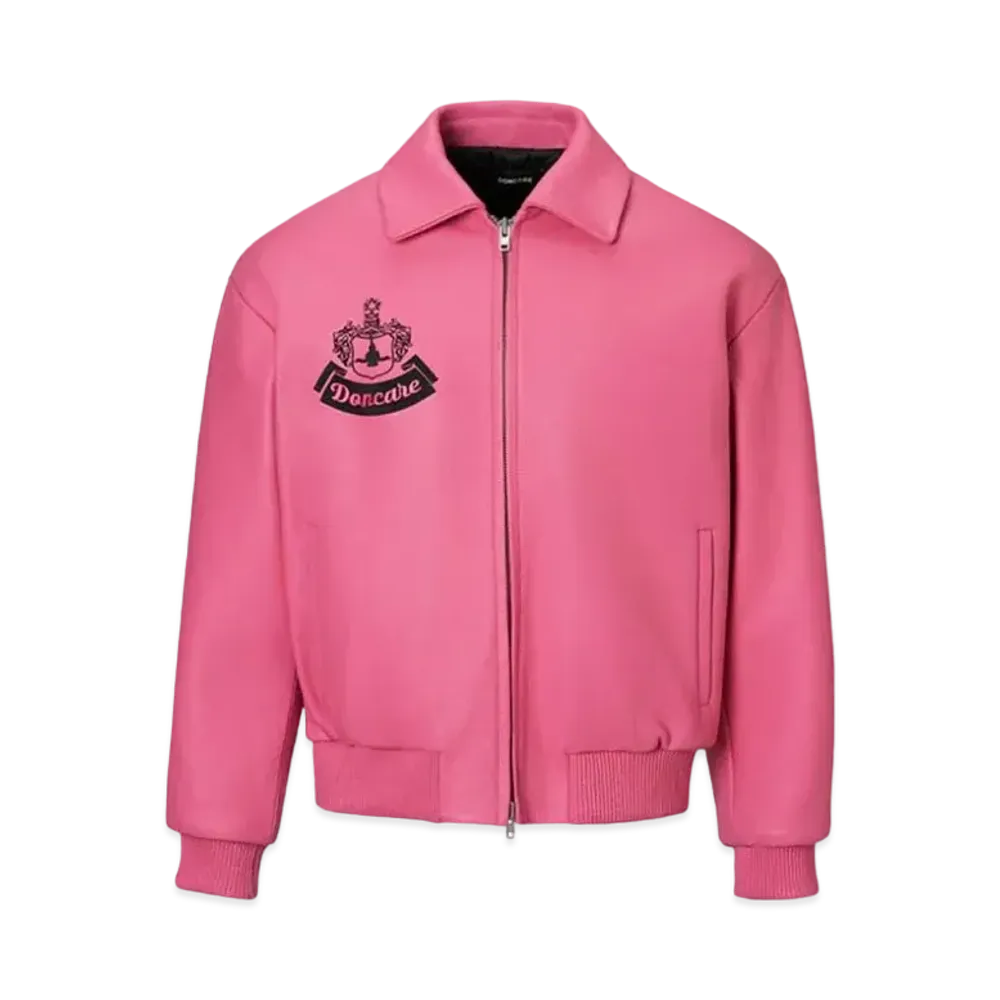 DONCARE Pink Leather Jacket "Pink"
