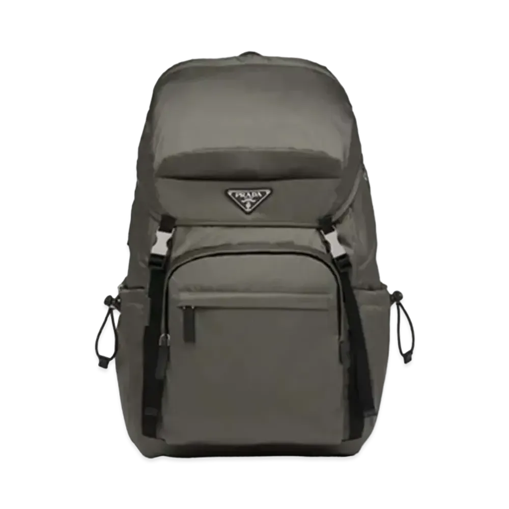 PRADA Re-Nylon And Saffiano Leather Backpack "Khaki"