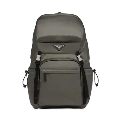 PRADA Re-Nylon And Saffiano Leather Backpack "Khaki"