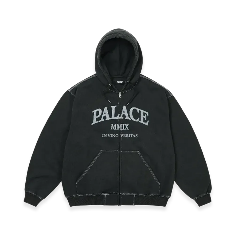 PALACE Triple Stitch Veritas Zip Hood "Black"