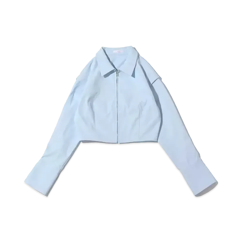 atmos pink Short Length Front Zipper Shirt "Sax"