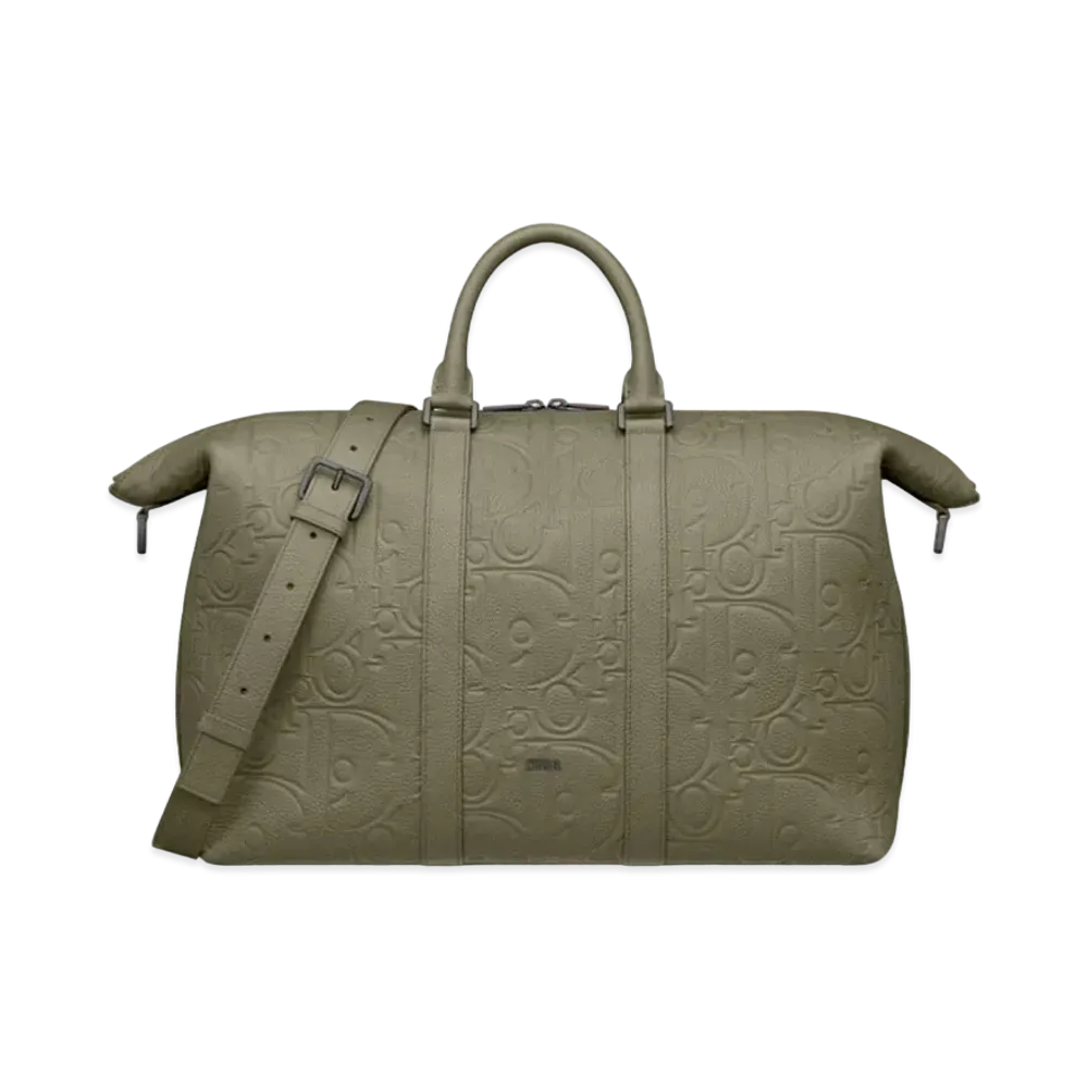 Dior Weekender 40 Dior Gravity Leather and Grained Calfskin "Khaki"