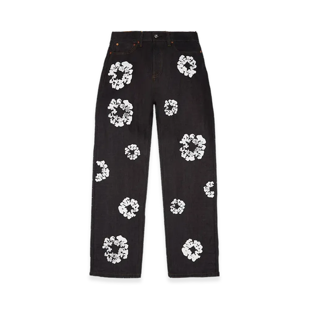 DENIM TEARS Baggy Cotton Wreath Denim Pant "Selvedge"