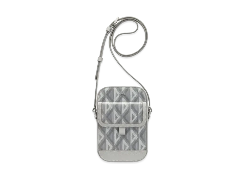 Dior Dior Hit The Road Vertical Pouch CD Diamond Canvas "Gray"