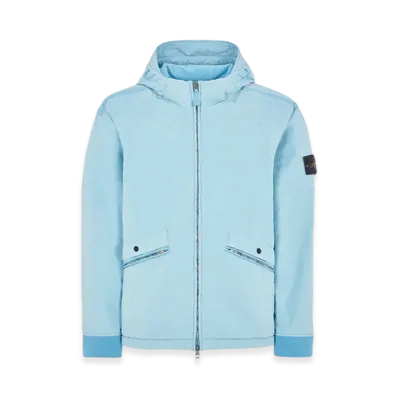 Stone Island 41631 David Light-TC with Micro Pile Fleece Hooded Jacket - 23FW "Sky Blue"