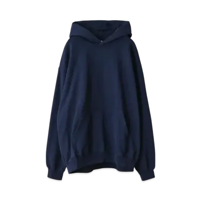Los Angeles Apparel 14OZ Garment Dyed Heavy Fleece Hooded Pullover Sweatshirt Made In USA "Navy"
