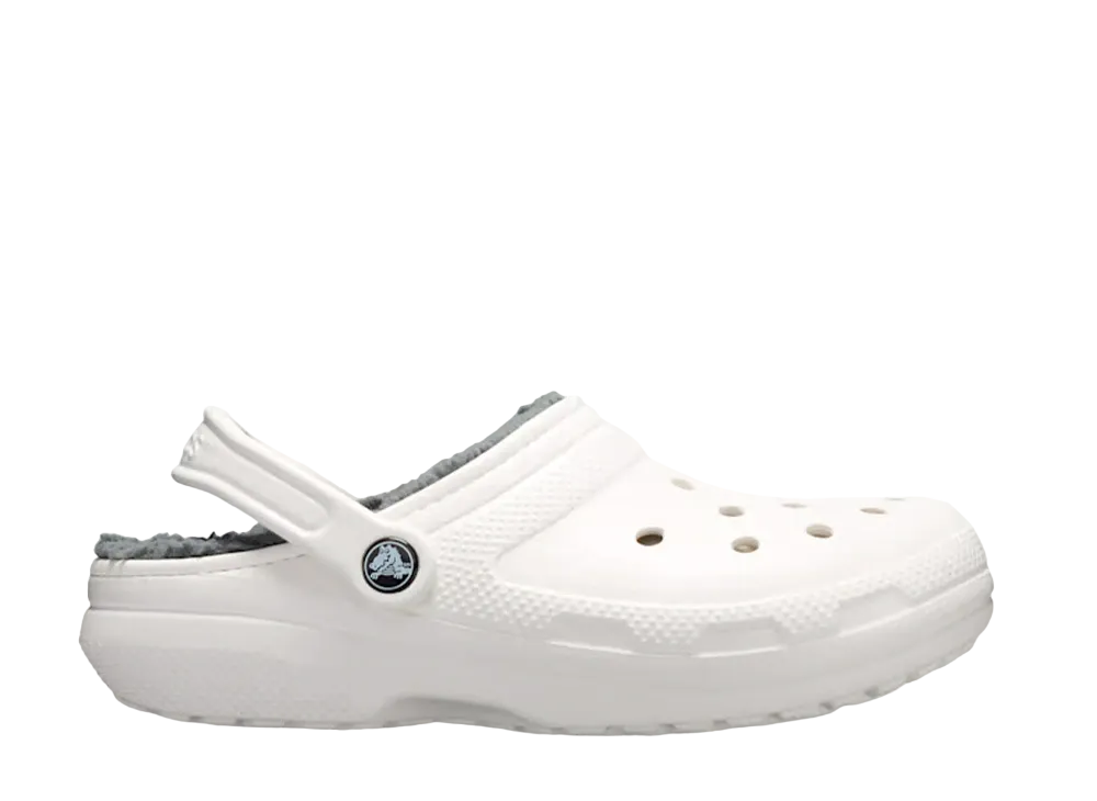 Crocs Classic Lined Clog "White/Grey"