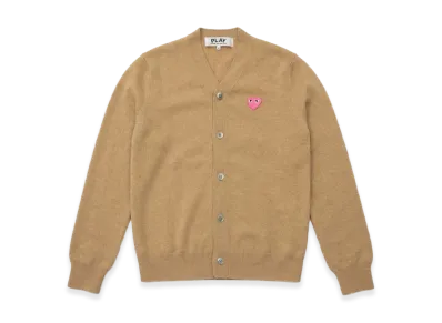 PLAY COMME des GARCONS V-Neck Cardigan "Beige"