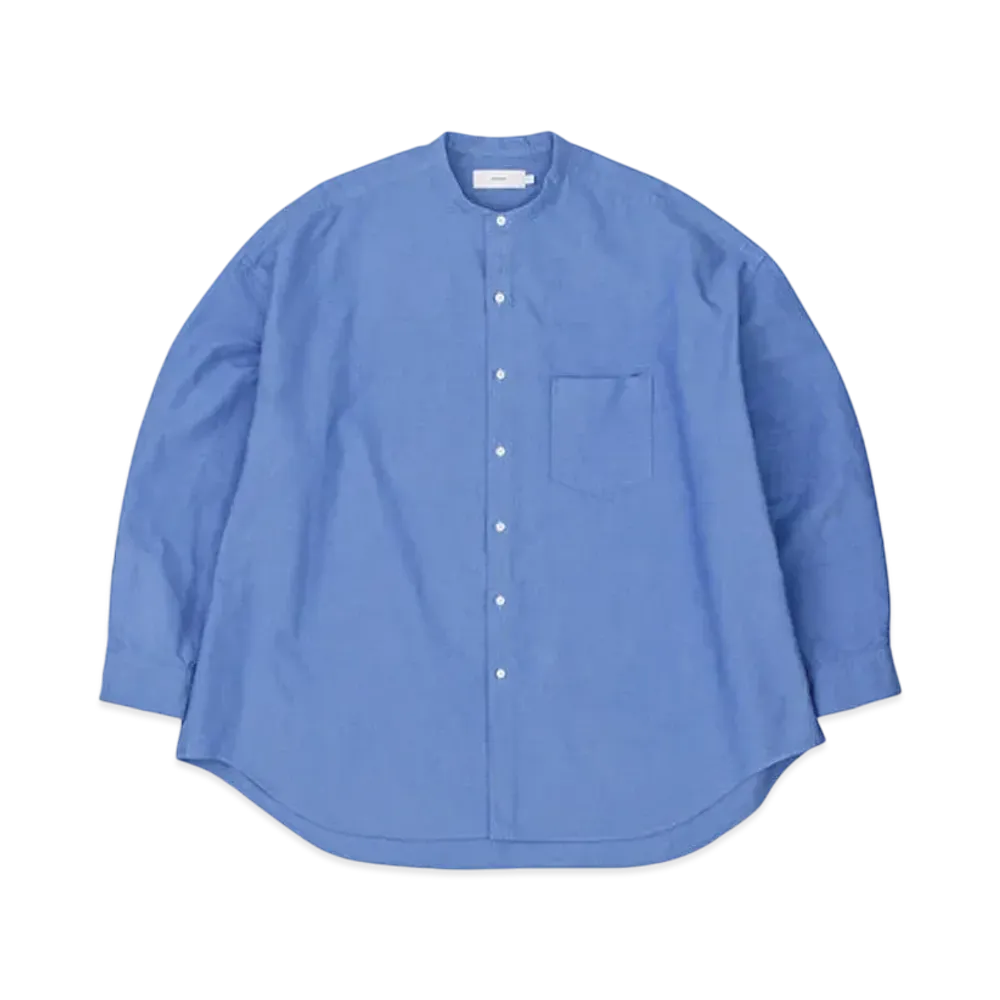 Graphpaper Oxford L/S Oversized Band Collar Shirt "Sax"