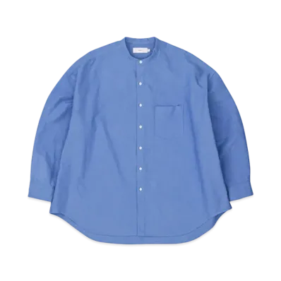 Graphpaper Oxford L/S Oversized Band Collar Shirt "Sax"