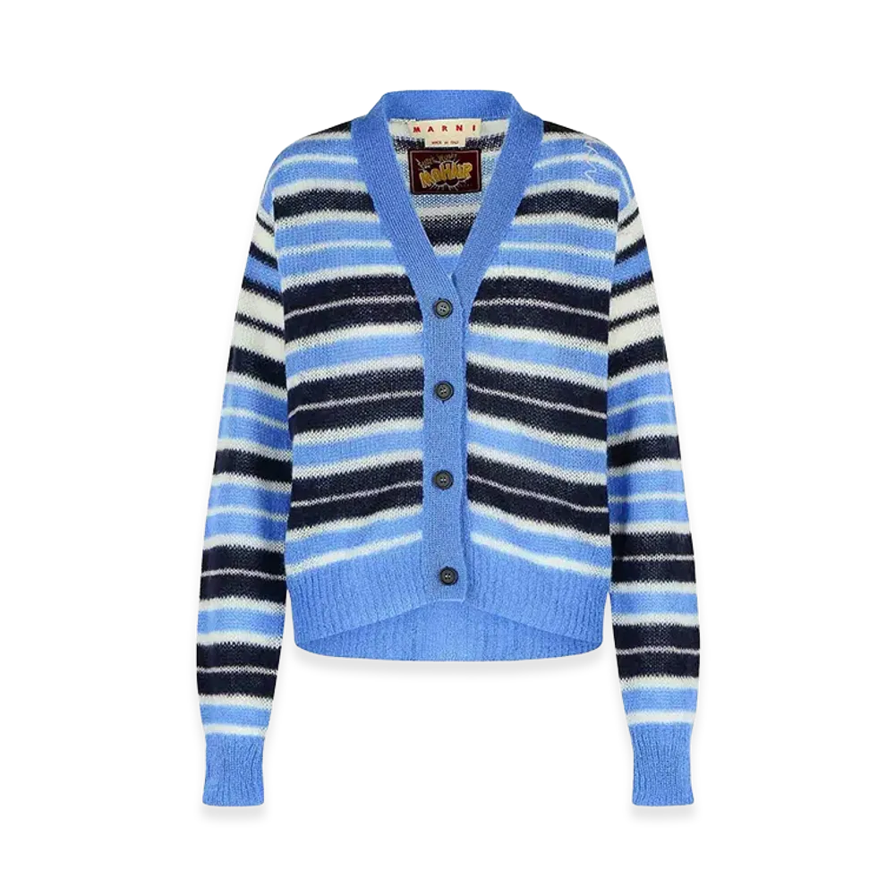 MARNI Women's Multicolor Mohair Blend Cardigan "Multicolor"