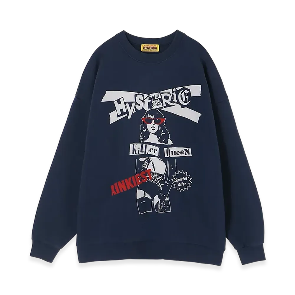HYSTERIC GLAMOUR Special Offer Oversized Sweatshirt "Navy"