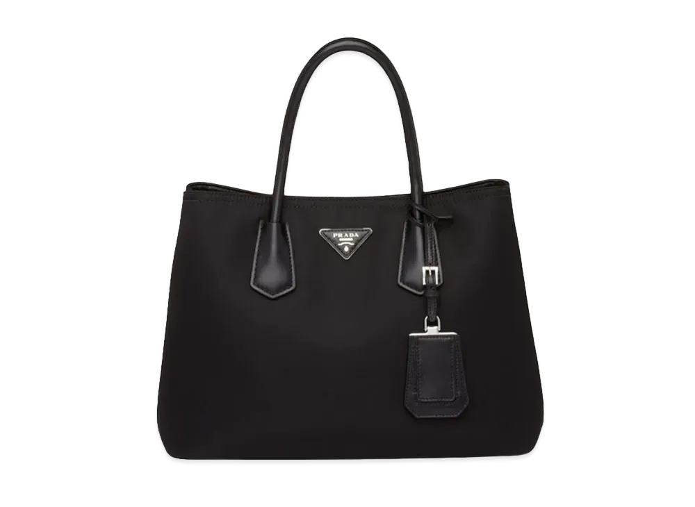PRADA Double Nylon & Saffiano Leather Bag "Black"